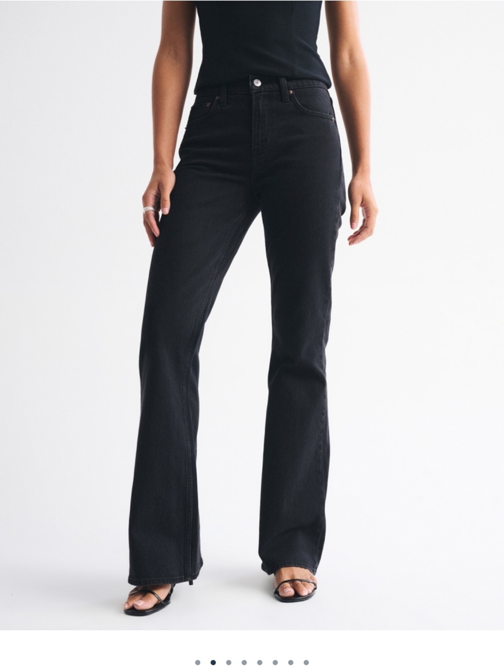 A&F Curve Love High-Rise Black Women's Flare Jeans / 28 Long